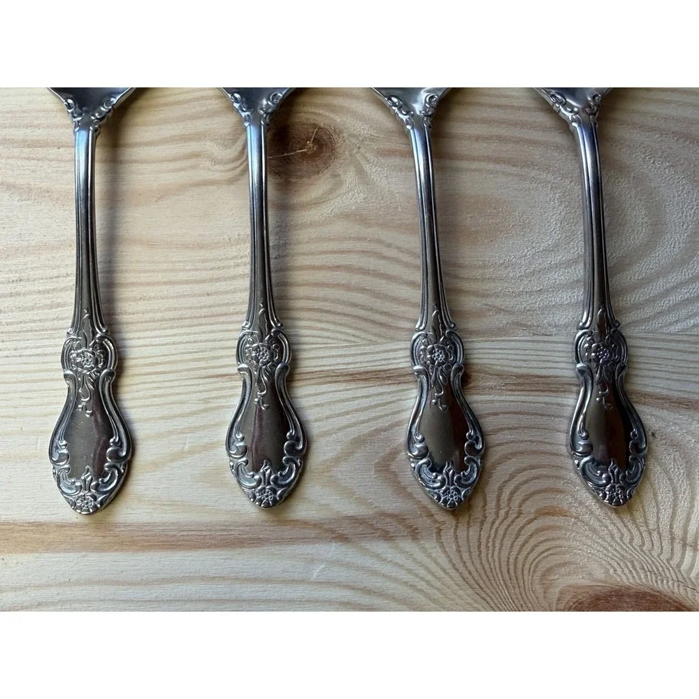 Reed & Barton HIGHGROVE Silverware 18/10 Stainless Spoons Set Of 5 DISCONTINUED